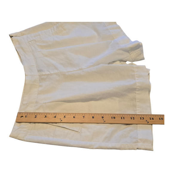 Lands End Shorts Womens Size 4 White Linen/Cotton Blend Summer Beach Vacation - Picture 9 of 10